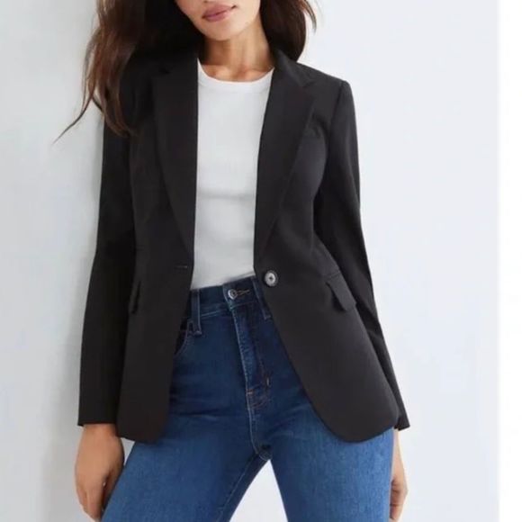 Theory Gabe B One Button Classic Blazer Jacket - Picture 1 of 9